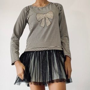 Dollie & Me: Long Sleeve glitter dress